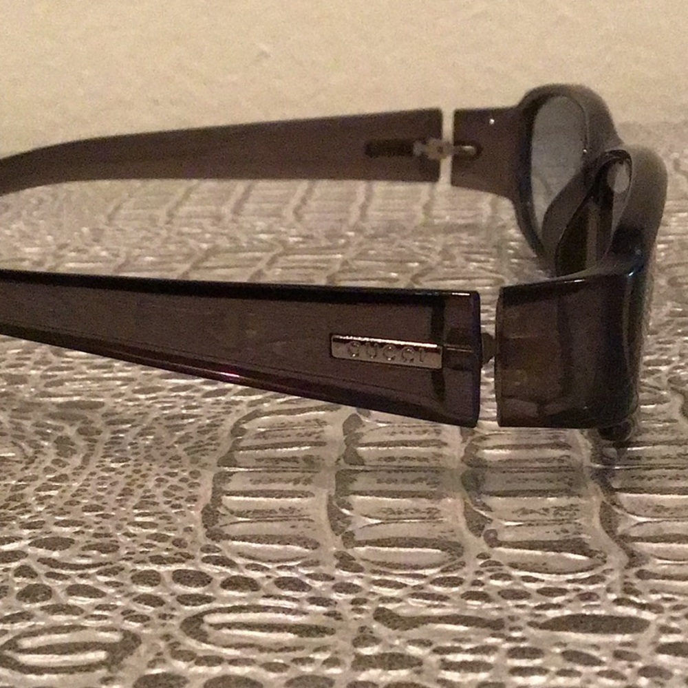 Vintage Gucci Black Rectangular Glasses with Logo… - image 3